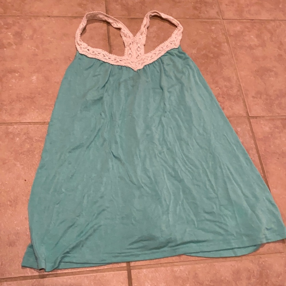 Light blue top